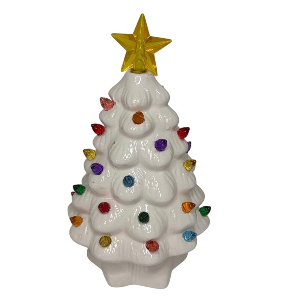 Mr Christmas White Ceramic Lighted Chritmas Tree
Battery Operated